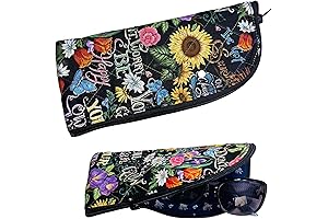 Floral Printed Quilted Eyeglass Case