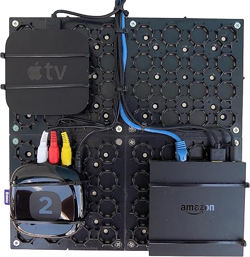 Miniatura 7 de Kit de soporte de montaje universal ajustable con organizador de cables para TV de pantalla plana, gestión de cables debajo del escritorio, cables