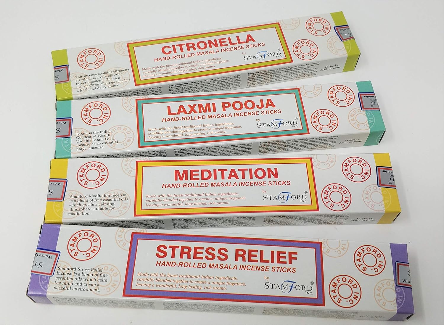 Stamford Masala Incense Sticks- Stress Relief, Meditation, CITRONELLA, LAXMI Pooja with JRose Magnetic Bookmark by Sterling Effectz(A38) Stamford Masala Incense Sticks- Stress Relief, Meditation, CITRONELLA, LAXMI Pooja with JRose Magnetic Bookmark by Sterling Effectz(A38)