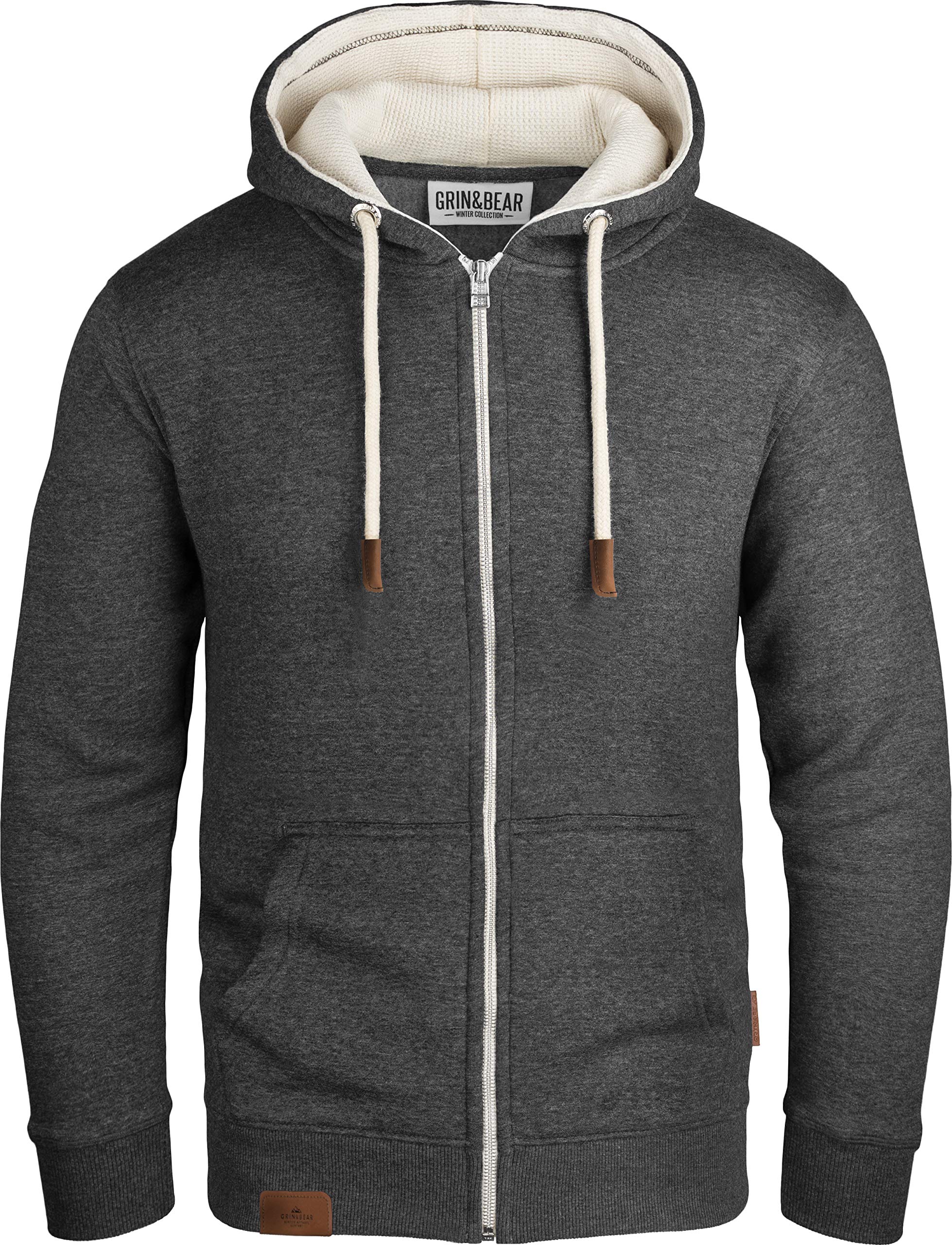 Grin&Bear Felpa Uomo Giacca Uomo Felpa con Cappuccio Cappuccio Foderato all'Interno GEC490