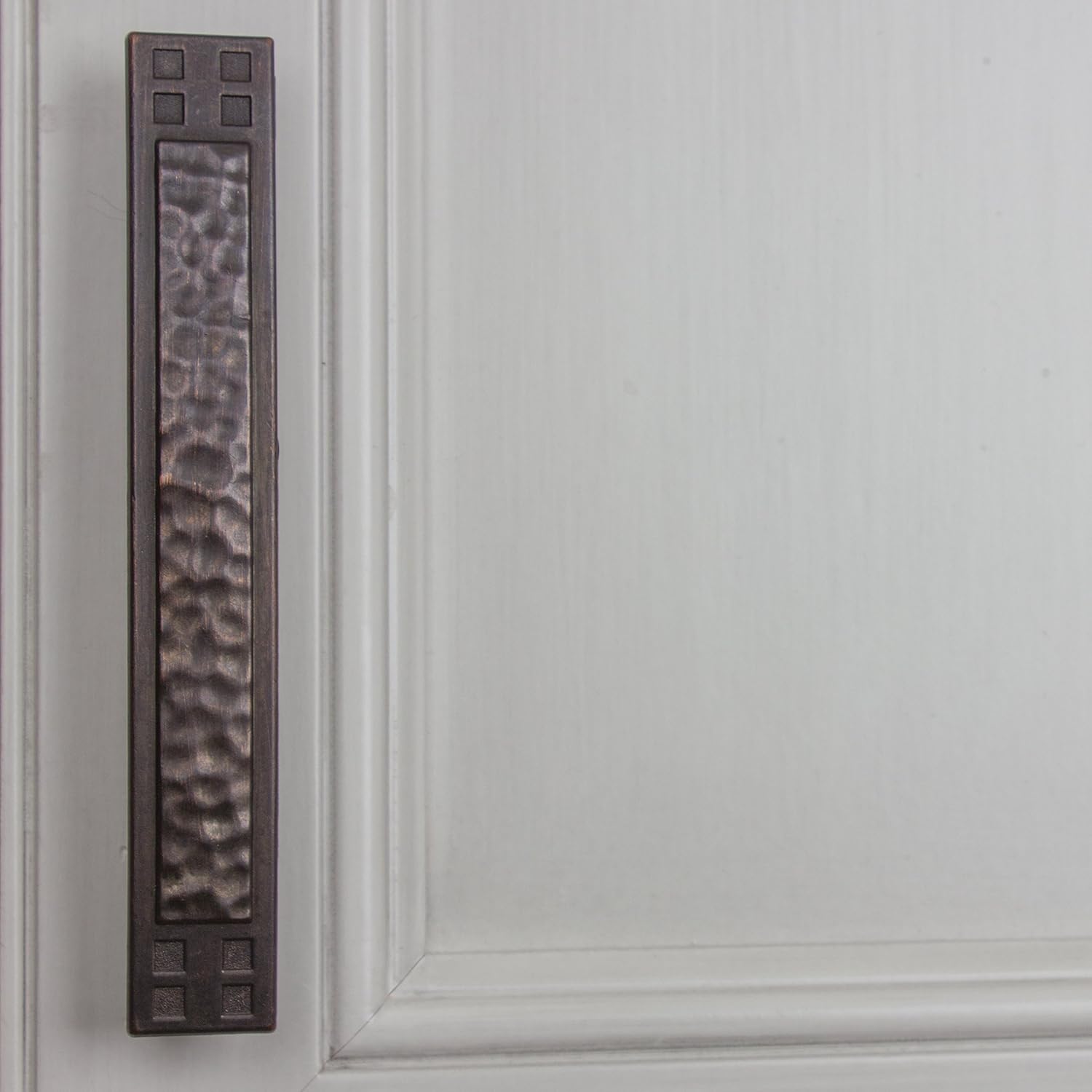 GlideRite Hardware 4244-ORB-25 3.75 inch Cc Oil Rubbed Bronze Hammered Mission Style Cabinet Handle Pulls 25 Pack