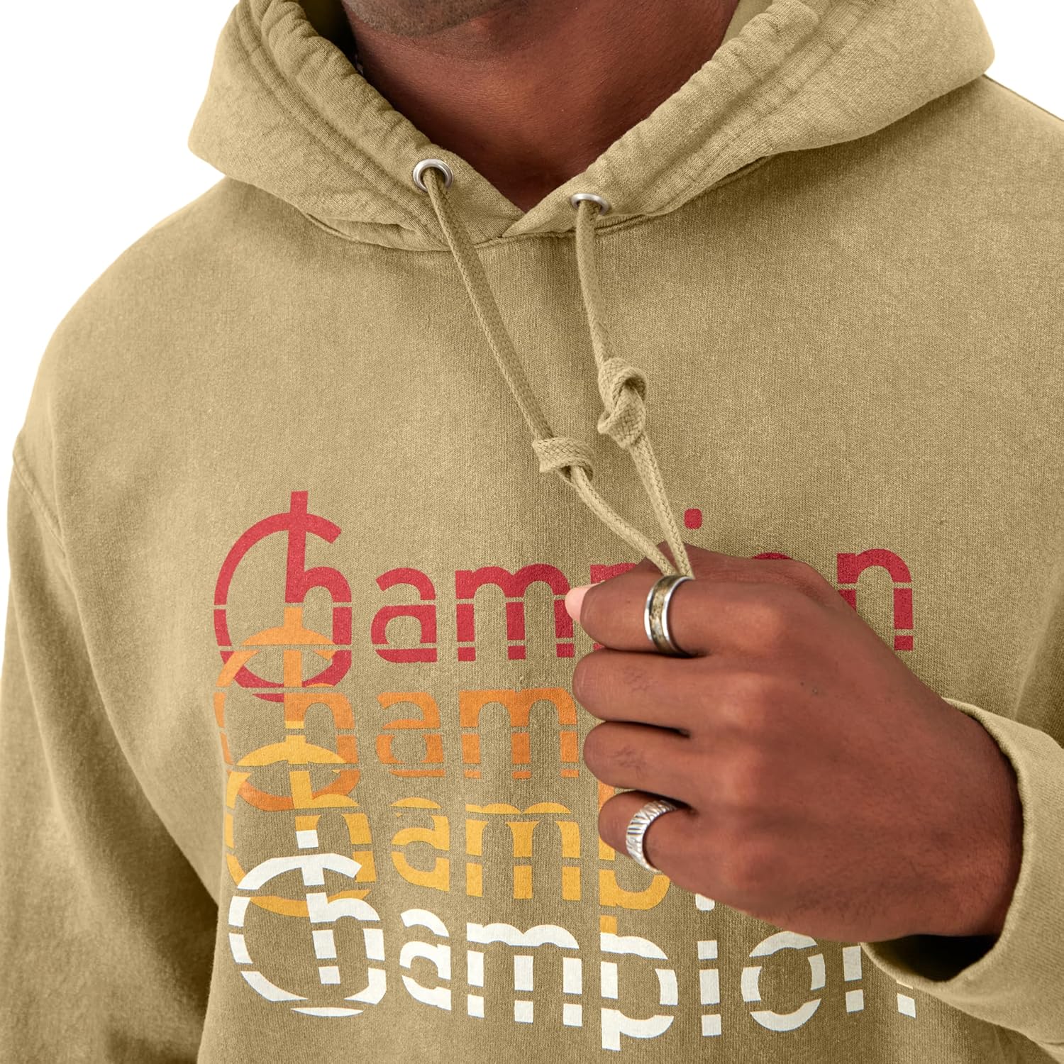 Champion mens Hoodie, Mineral Dye Graphic Hoodie, Fleece Men's Hoodie Sweatshirt - Image 4