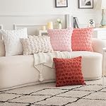 Ensemble de 2 Cœur Amour mignon beige Valentines décoratives jeter des housses d'oreiller 12x20, Couvertures d'oreiller en fausse fourrure en peluche douce pour canapé maison Saint Valentin