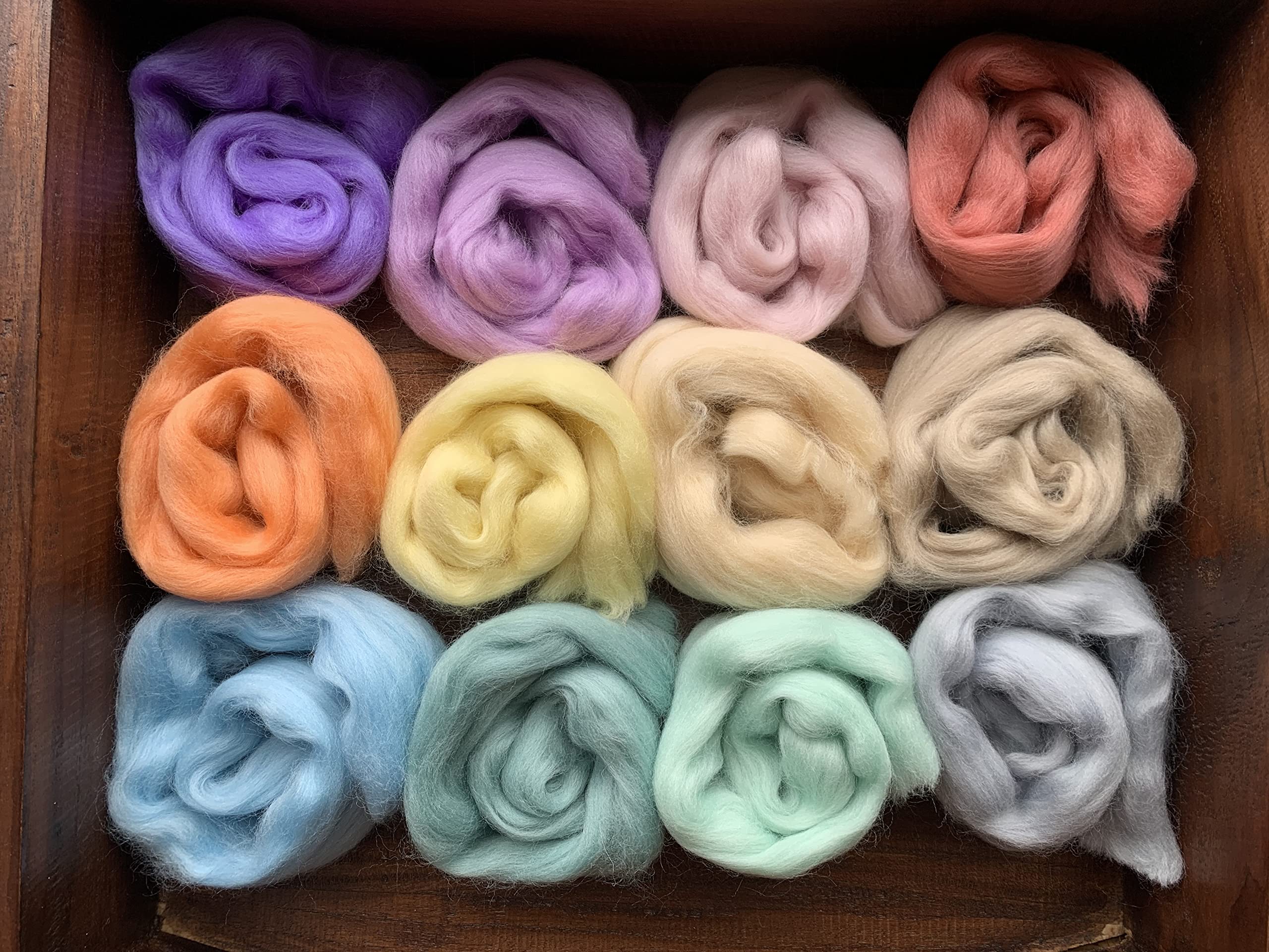 Heidifeathers Serenity Mix Merino Felting Wool Mixes - You Choose The Mix And Size (Medium, )