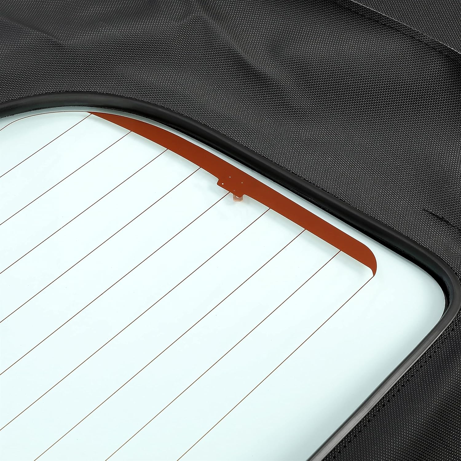 KUAFU Convertible Soft Top Replacement Compatible with 2000-2005 Ford Thunderbird, Soft Roof with Clear Heated Glass Window Black Sailcloth Vinyl