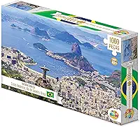GGB Plast Quebra-Cabeça Cristo Redentor Rio de Janeiro Brasil 1000 Peças