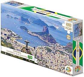 GGB Plast Quebra-Cabeça Cristo Redentor Rio de Janeiro Brasil 1000 Peças