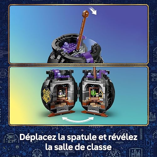 LEGO Harry Potter Cauldron: Secret Potions Classroom Toy - Desk or Bedroom Decor DIY Kit with Collectible Patronus & Hermione & Snape Minifigures - Gift for 10+ Year Old Girls & Boys - 76464 - 3