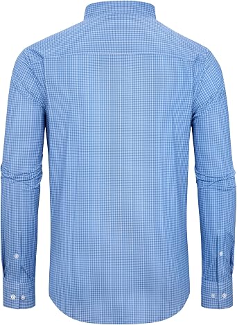 Alimens & Gentle 4 Way Stretch Mens Button Down Shirts Plaid Dress Shirt Wrinkle Free Long Sleeve Gingham Shirts