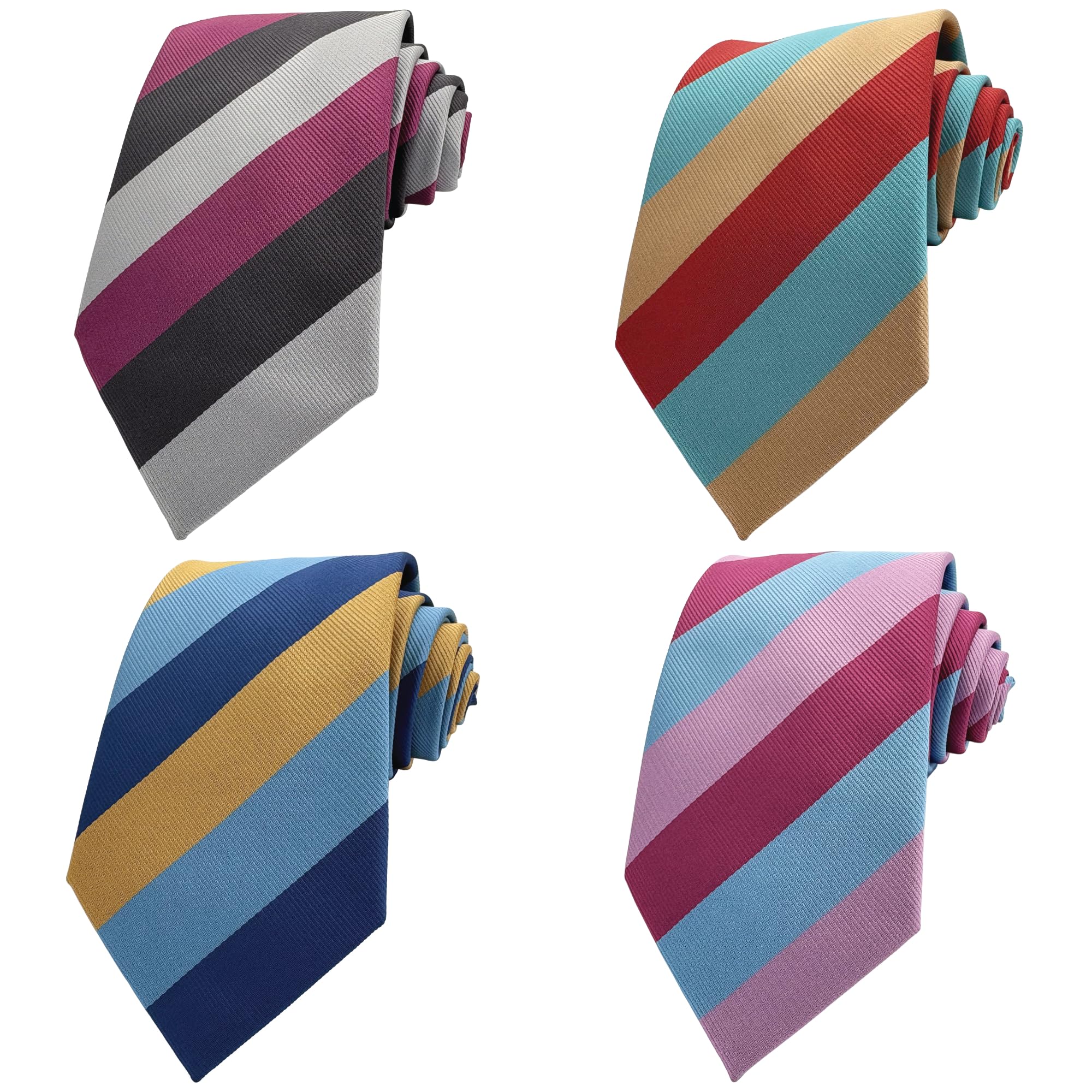 TEXTURE Ties for Men, 4-Pack Set of Mens Neckties