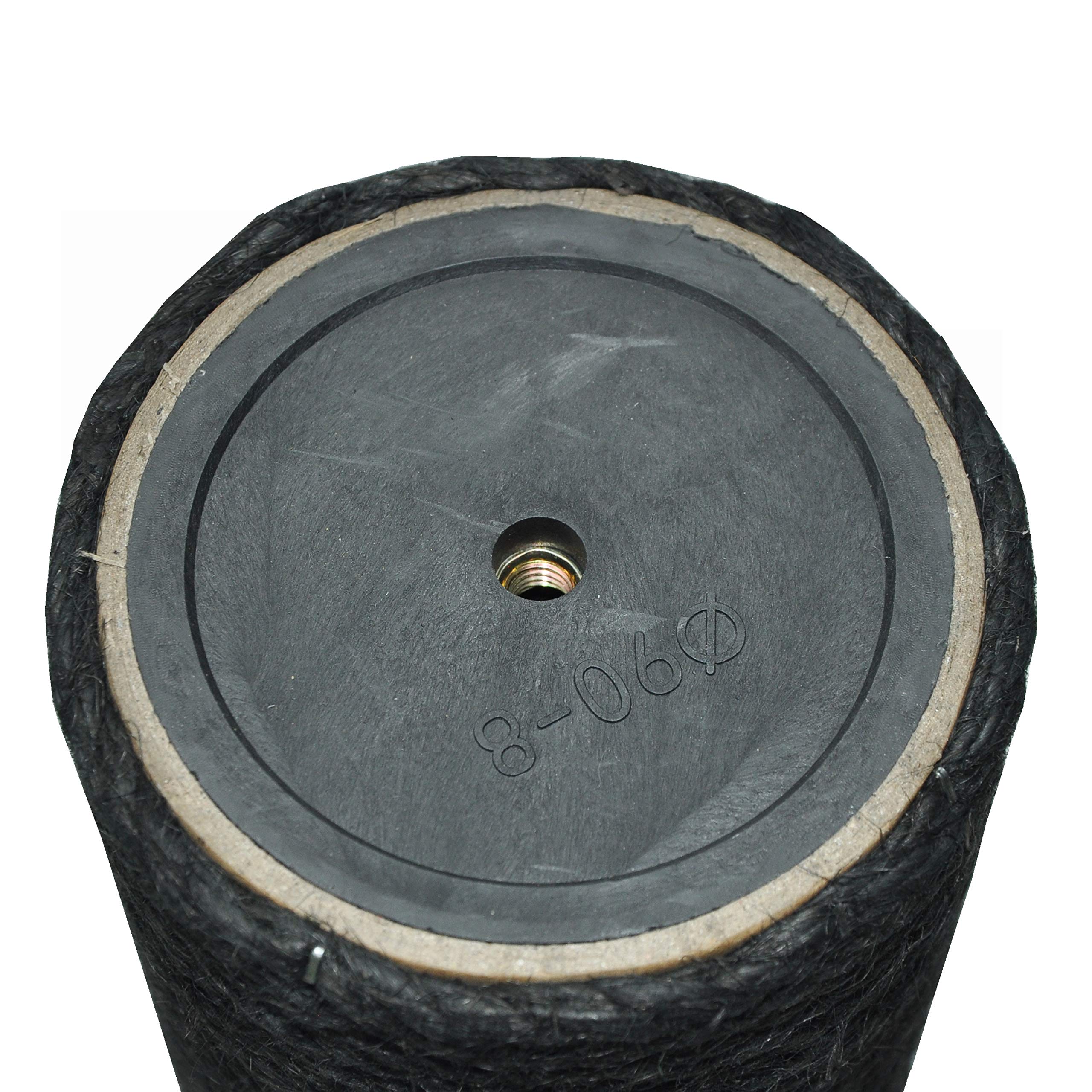 nanook Kratzstamm/Sisalsäule/Ersatzstamm für Kratzbäume - Ø 11 cm, Gewinde M8 - schwarz - Länge 50 cm - inkl. 3 Befestigungsschrauben