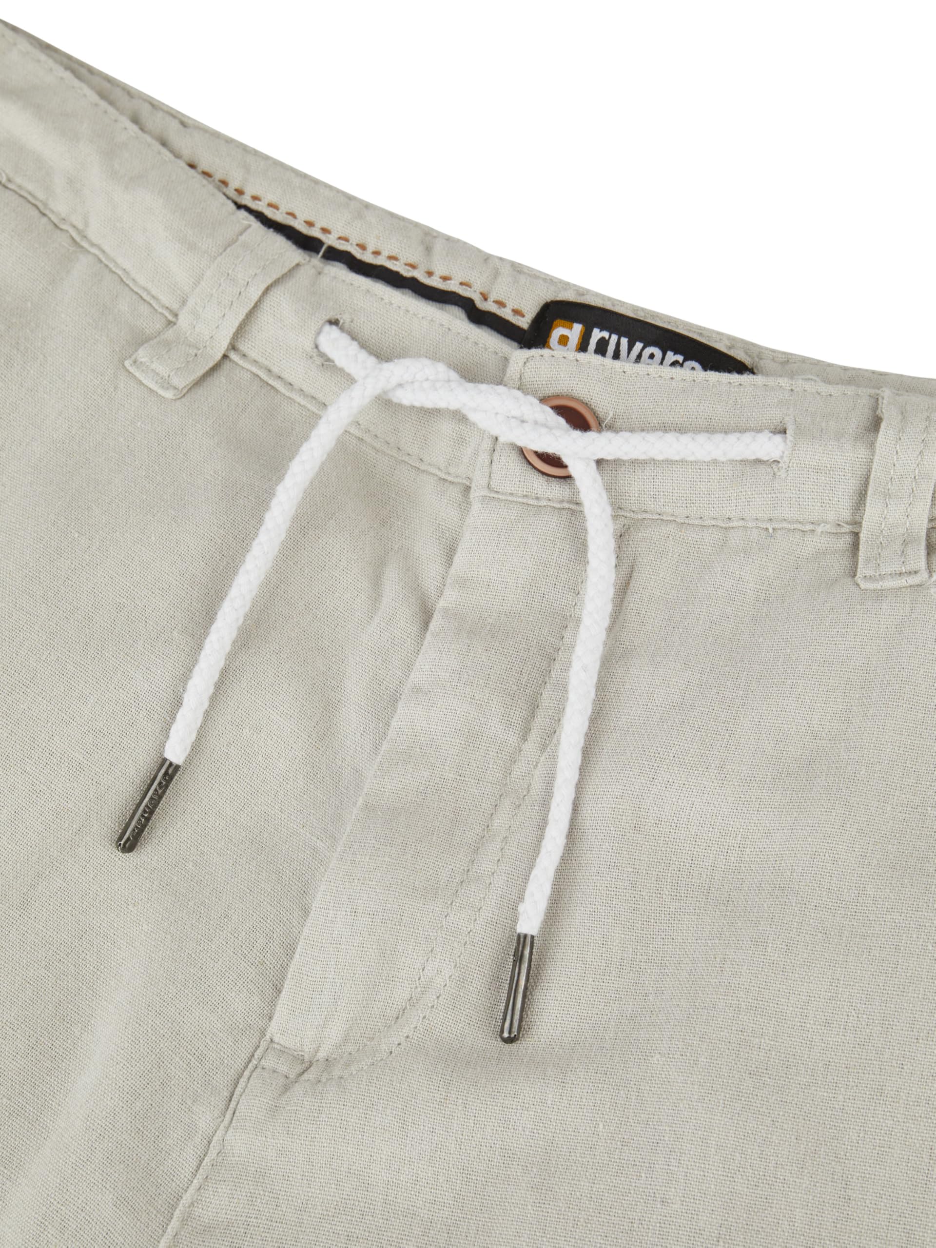 riverso RIVOliver Pantaloncini in lino da uomo, estivi, vestibilità regolare, pantaloni corti, bermuda lunghezza al ginocchio, tinta unita, bianco, blu, navy, beige, nero, verde, S, M, L, XL, XXL,