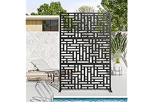 UDPATIO Freestanding Metal Privacy Screen for Enhanced Outdoor Privacy and Decor