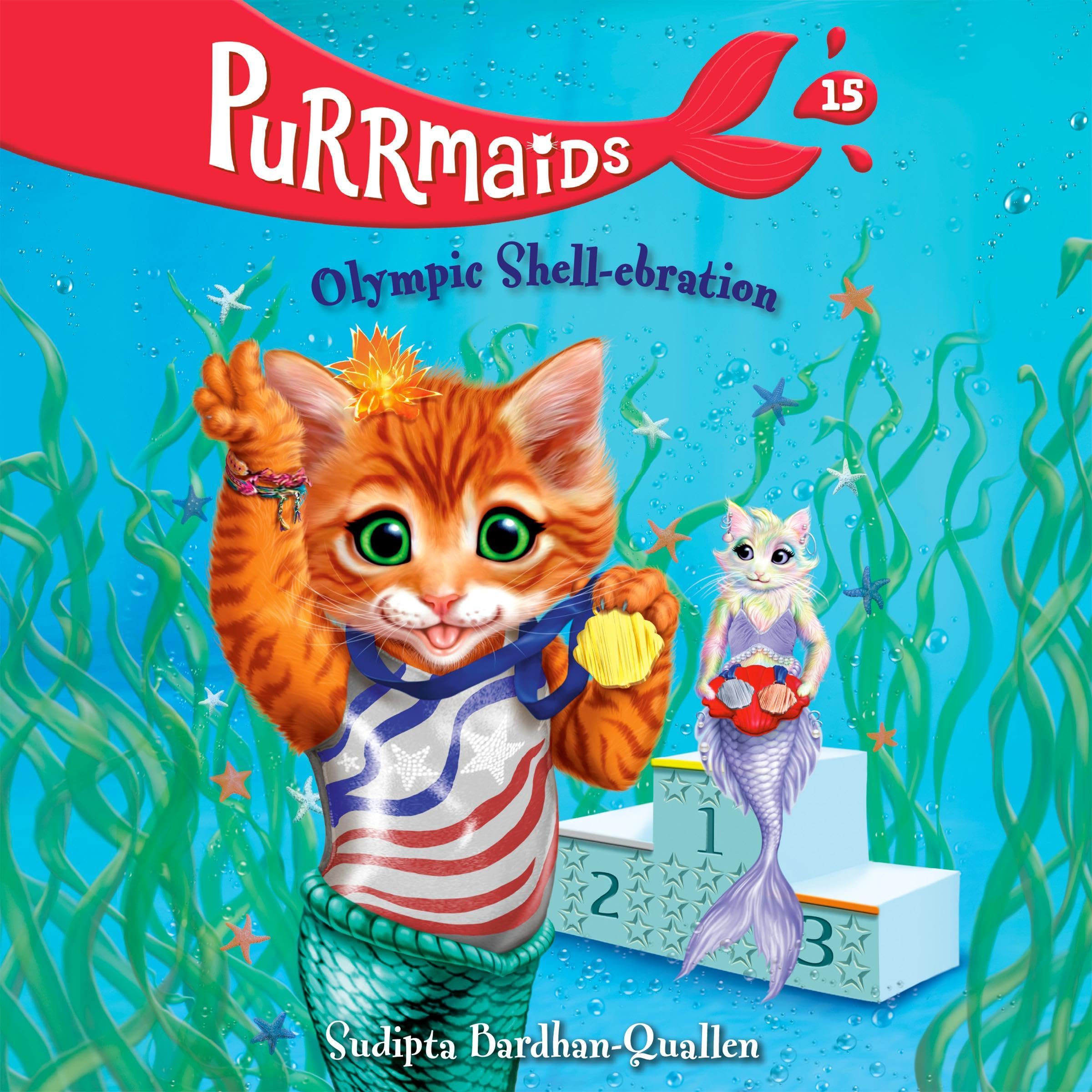 Cover art for Purrmaids #15: Olympic Shell-ebration