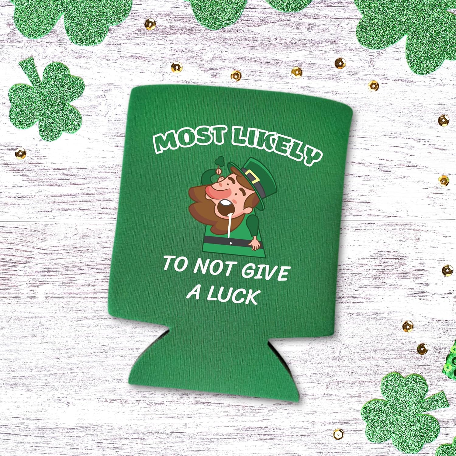 Funny St. Patrick's Day Beer Coolers, Saint Patrick's Day Bundle Coolies, St. Paddy Day Party Gifts, Irish Coolies, Drink Accessory (Set of 6)