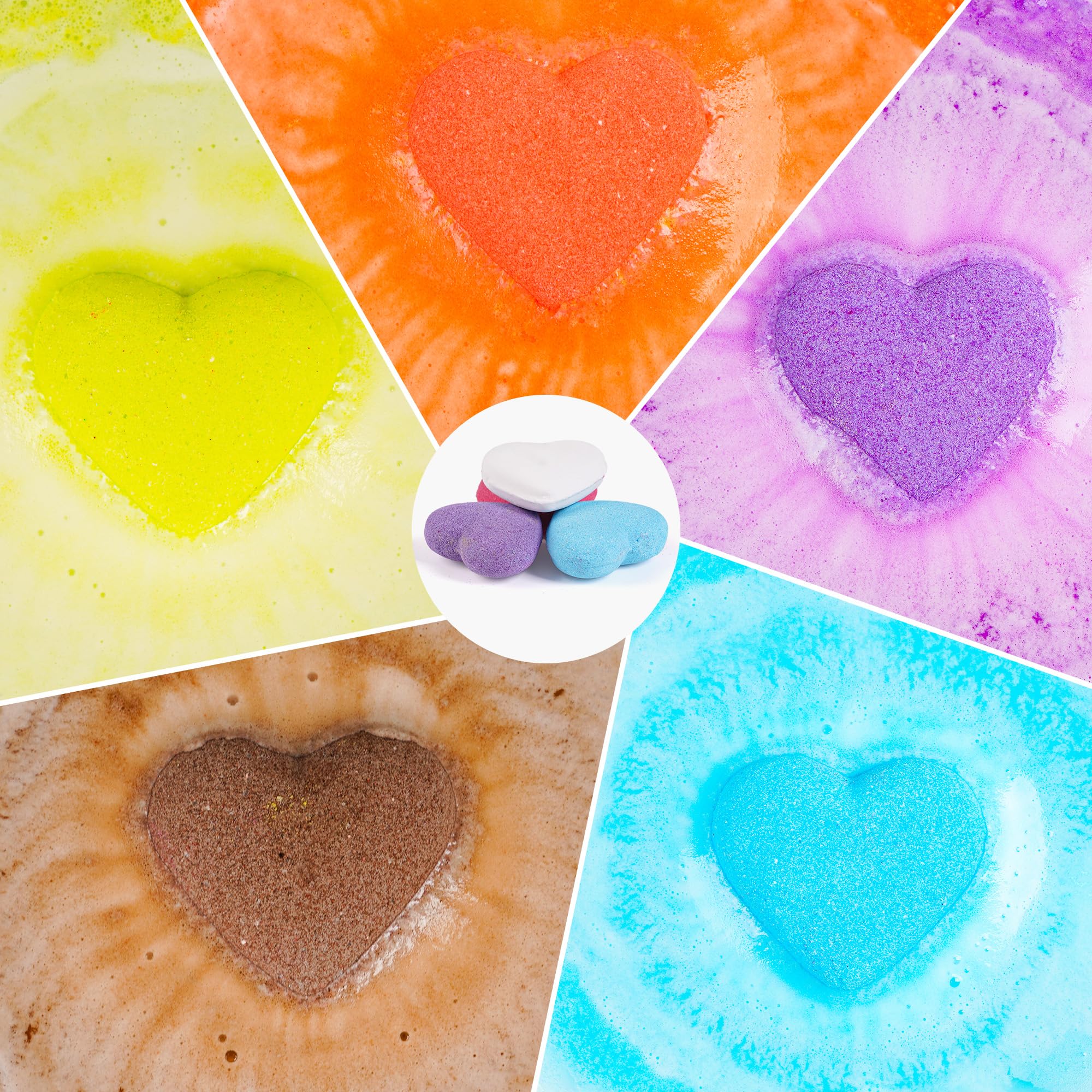 24pcs Bombe da Bagno Set Regalo, Oli Essenziali Biologici Naturali Vegani, Incartato Singolarmente Regali di Bellezza Spa Bomba per Ragazza Bambini Moglie Compleanno San Valentino Festa della Mamma