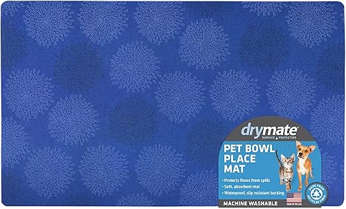 Miniatura 91 de Drymate Mantel individual con tazón para mascotas, tapete de alimentación de alimentos para perros y gatos, tela absorbente, respaldo impermeable