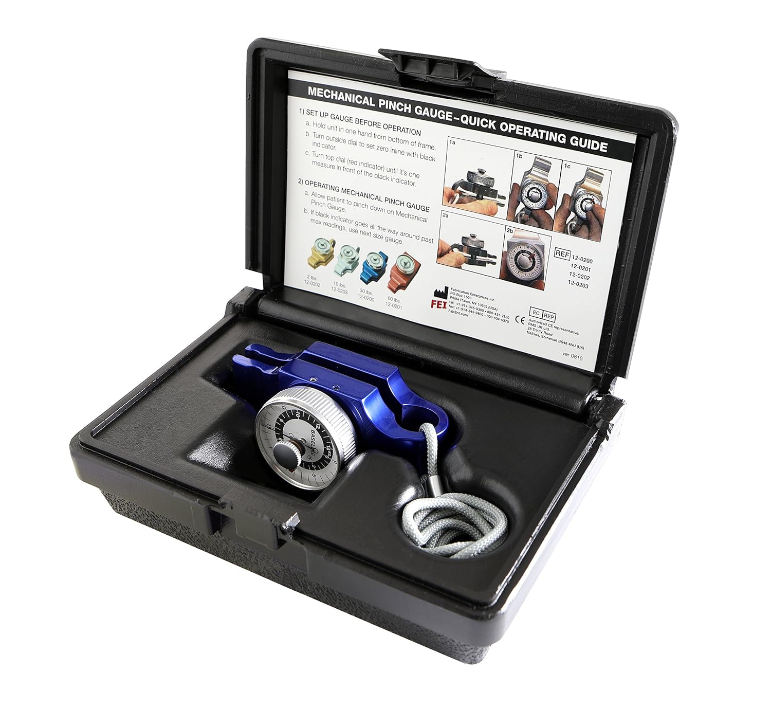 Baseline 12-0200 Pinch Gauge, 30 lbs Capacity, Blue