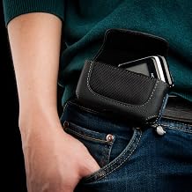 Leather Horizontal Belt Holster Compatible with Nokia C2-05, 130, 616, 1661, 1662, 2700, 2720, 2730, 2760, 3110, 2710 Navi, 6260 Slide, 6500 Slide, 6600 | Wallet