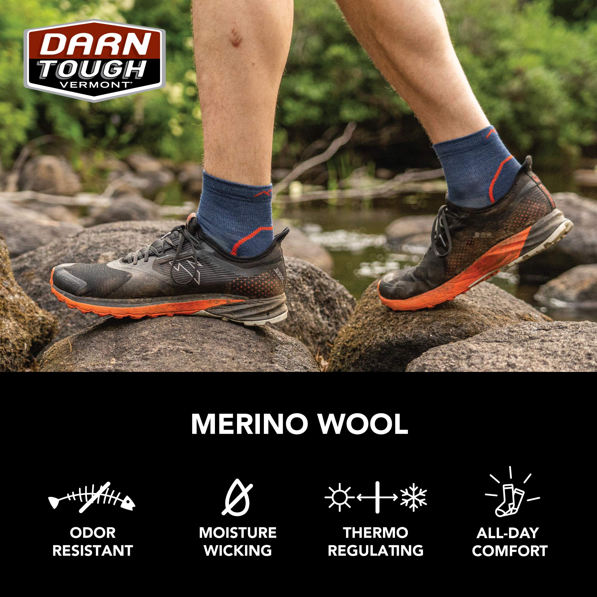 Darn Tough Hiker Ligero 1/4 Ligero con cojín para Hombre