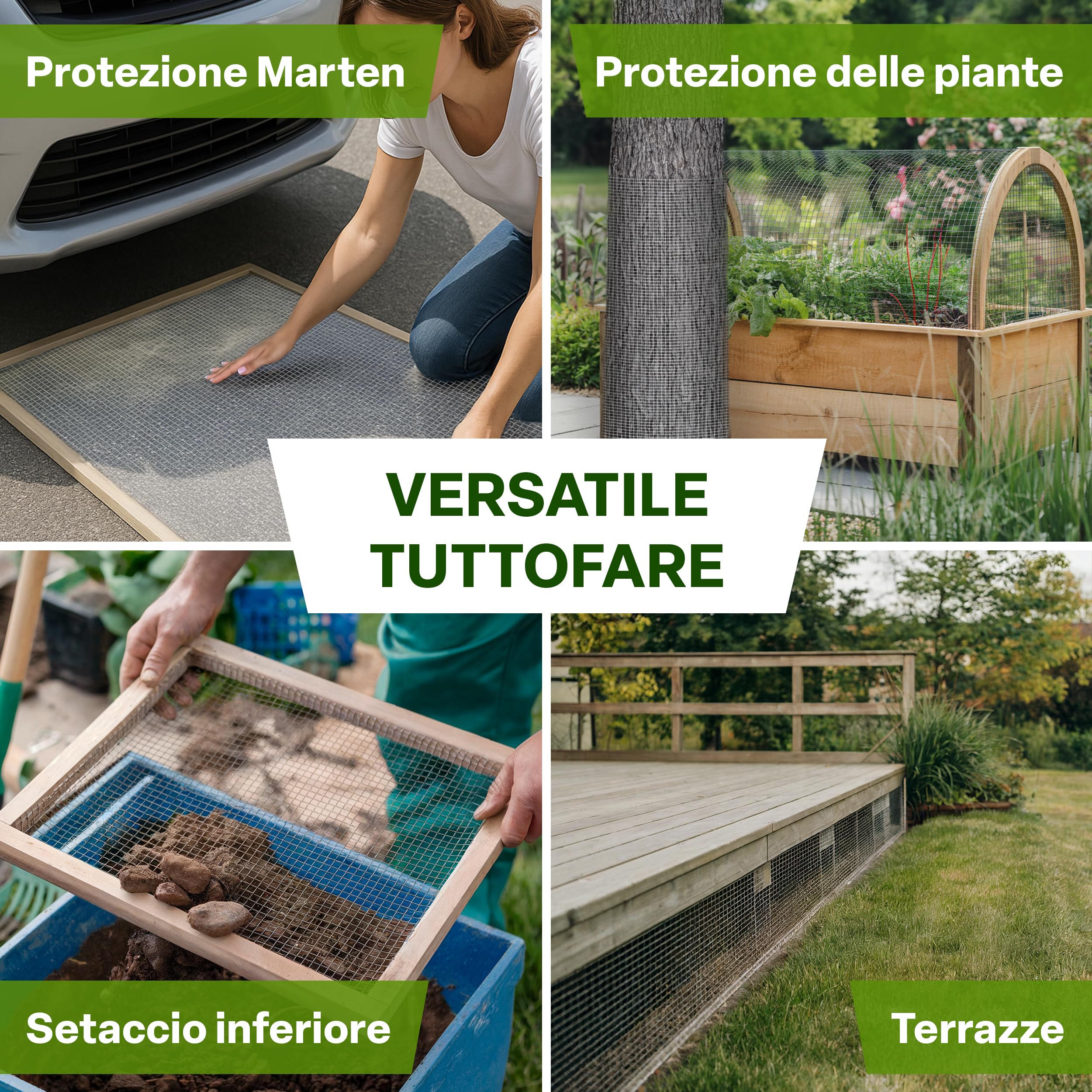 TTL GARDEN 50 cm x 10 m griglia metallica a maglia fine, zincata e resistente alla ruggine, maglia da 6,3 mm, spessore del filo 0,55 mm - su rotolo filo metallico per voliera, filo per conigli, filo