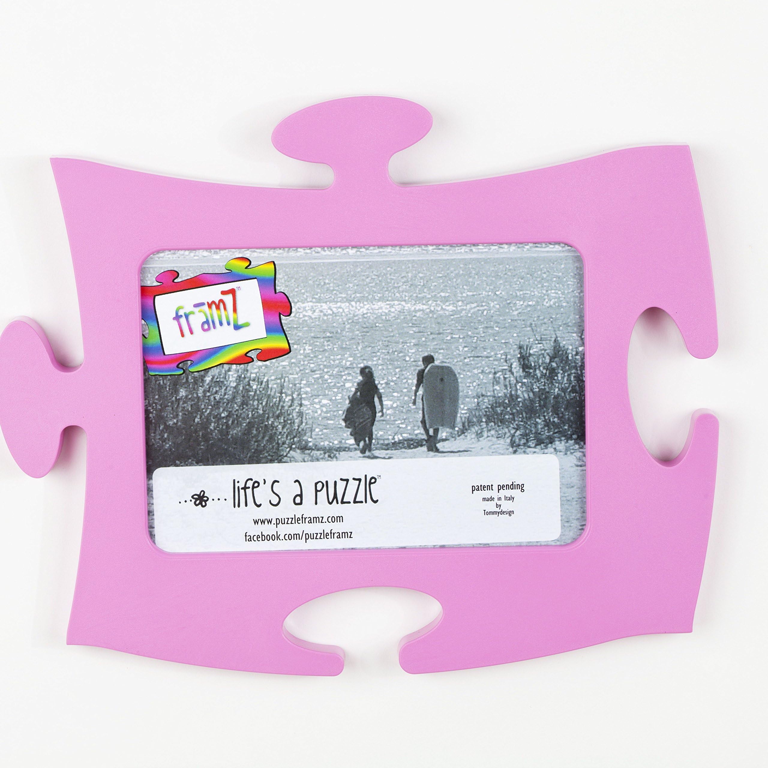 Fuchsia 5x7 Linking Puzzle Shaped Frame - Medium