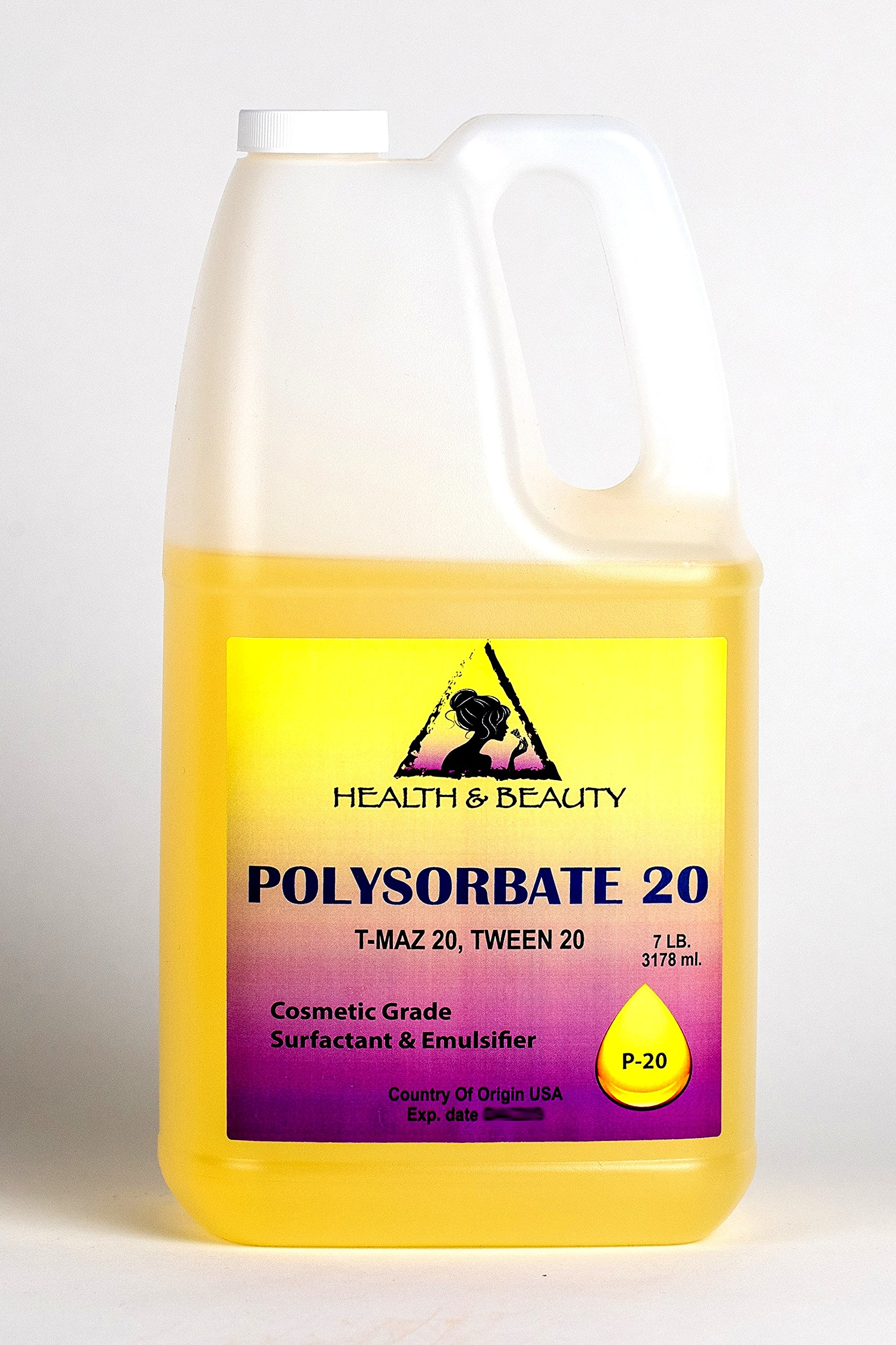 Polysorbate 20 T-MAZ 20 Tween 20 Solubilizer Surfactant & Emulsifier 100% Pure 128 oz