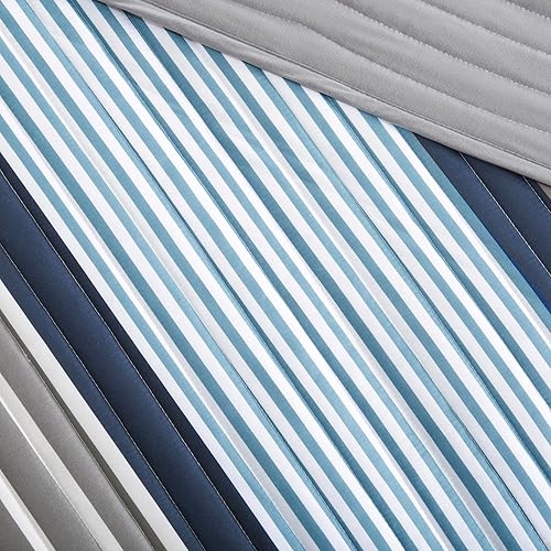 Vista 8 de Intelligent Design Paul - Juego de edredón reversible, diseño moderno de rayas casuales para todas las estaciones, juego de ropa de cama