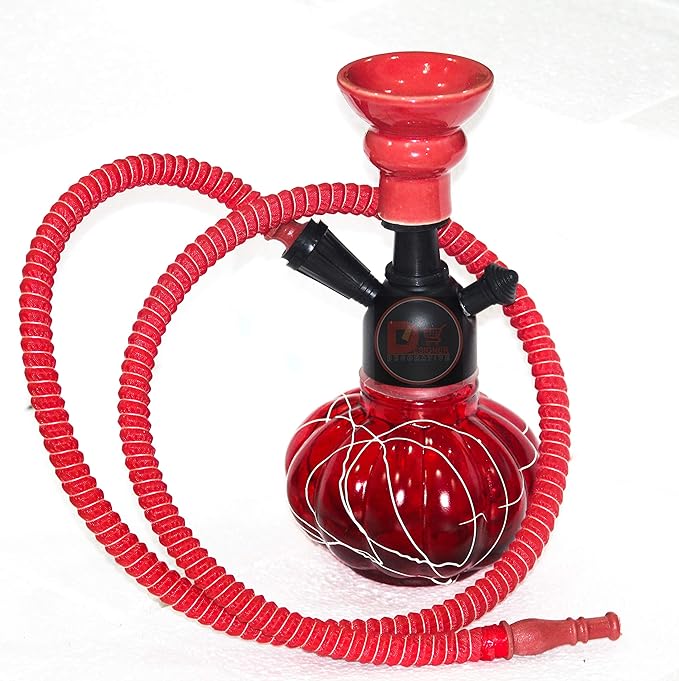 Buy Designer Decorative Red Hookah Pot Kharbuza (8 Inch) Online at Low