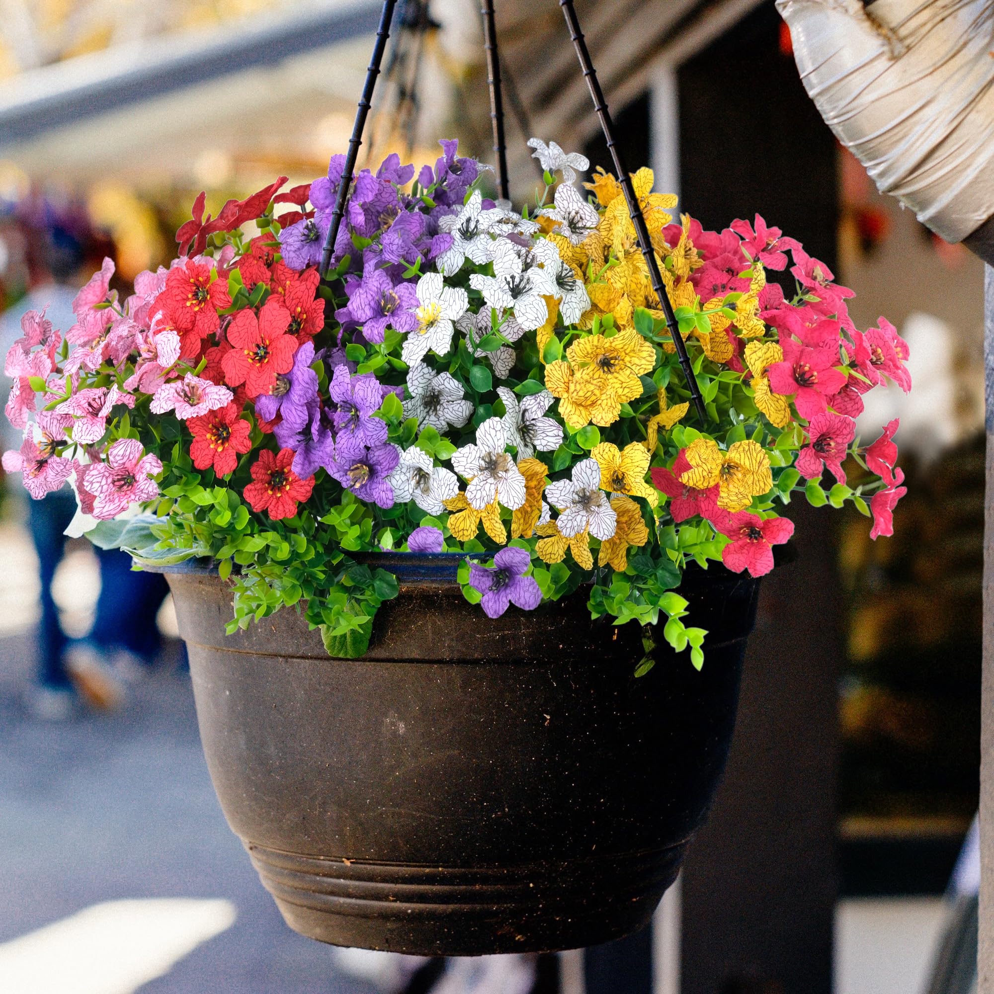 Amazon｜AUMVEYI 12束 人工植物 花 屋外 カラフルな野花 フェイク