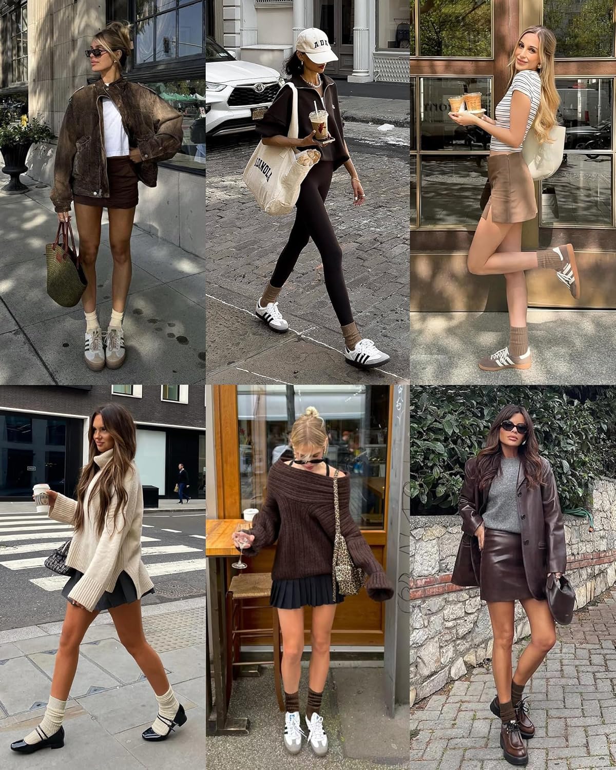 3 Pairs Slouch Socks for Women Soft Mid Calf Rib Scrunch Crew Tube Socks - Image 6