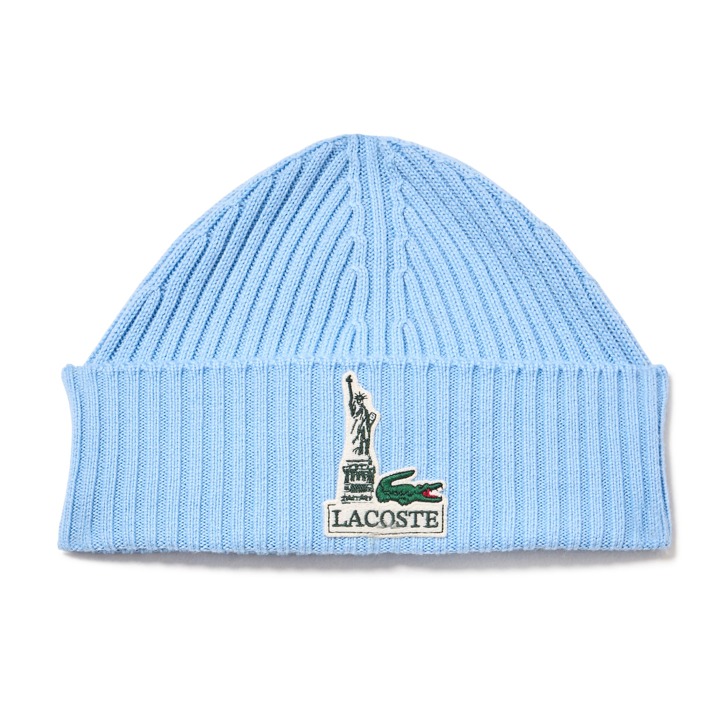 

                                                    Lacoste Unisex New York Wool Badge Beanie, Blue, O