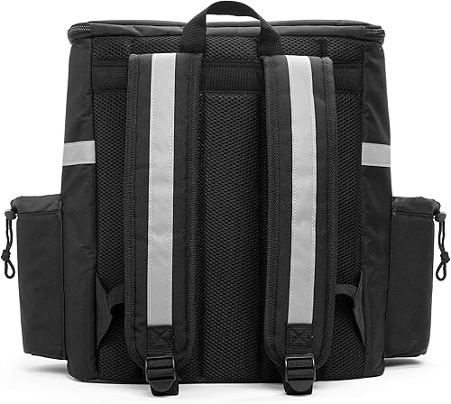 Miniatura 6 de Homevative - Mochila térmica para entrega de alimentos con soporte para tazas, bolsillo y ventana de recibos, bolsa de refrigeración reutilizable