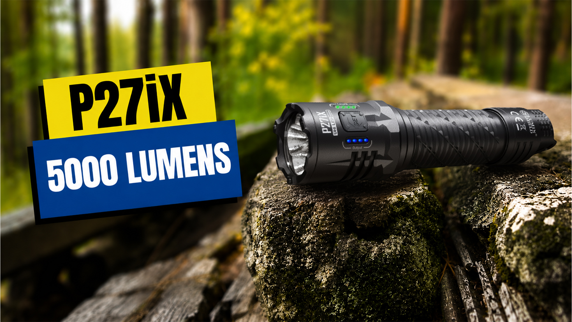 Nitecore P27iX 5000 Lumen Tactical Flashlight, USB-C Rechargeable, Dual Switch Custom Controls, Spot Flood Mixed Beam, High Output EDC Duty Flashlight : Sports & Outdoors