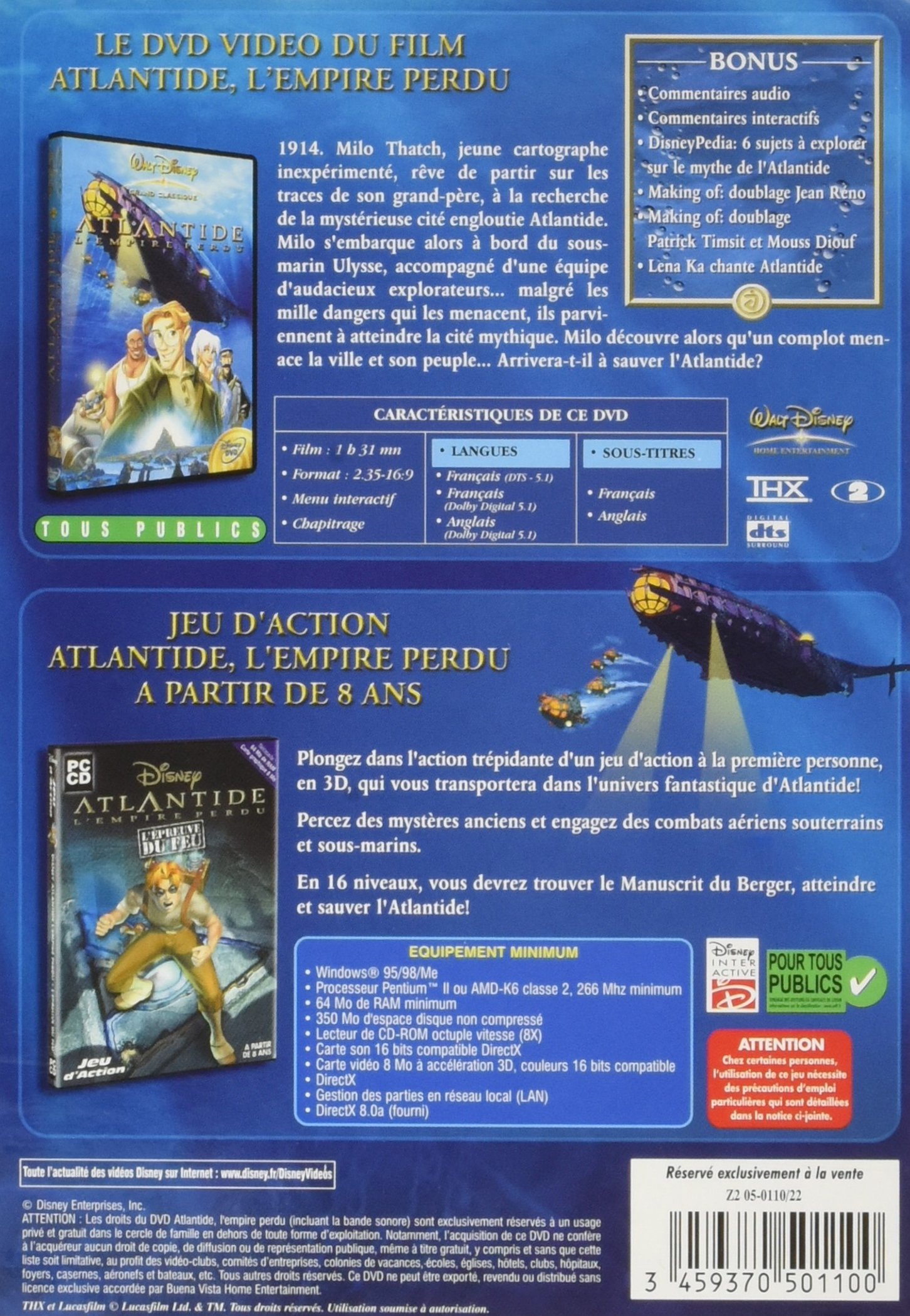 Bipack atlantide,l'empire perdu