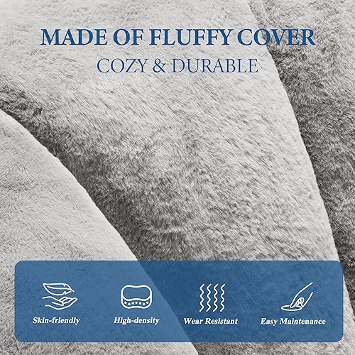 Miniatura 8 de Hobestluk Sillas Puf Silla Puf Grande Sofá Puf para Adultos Silla de Sofá Rellena Silla Puf Gigante Cómoda con Diseño Espacioso para Leer, Jugar o