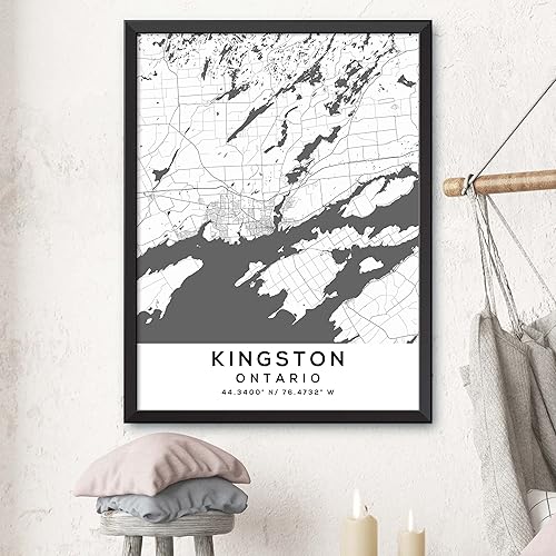 Miniatura 3 de Mapa de Kingston, Ontario, Light 2 (16x20)
