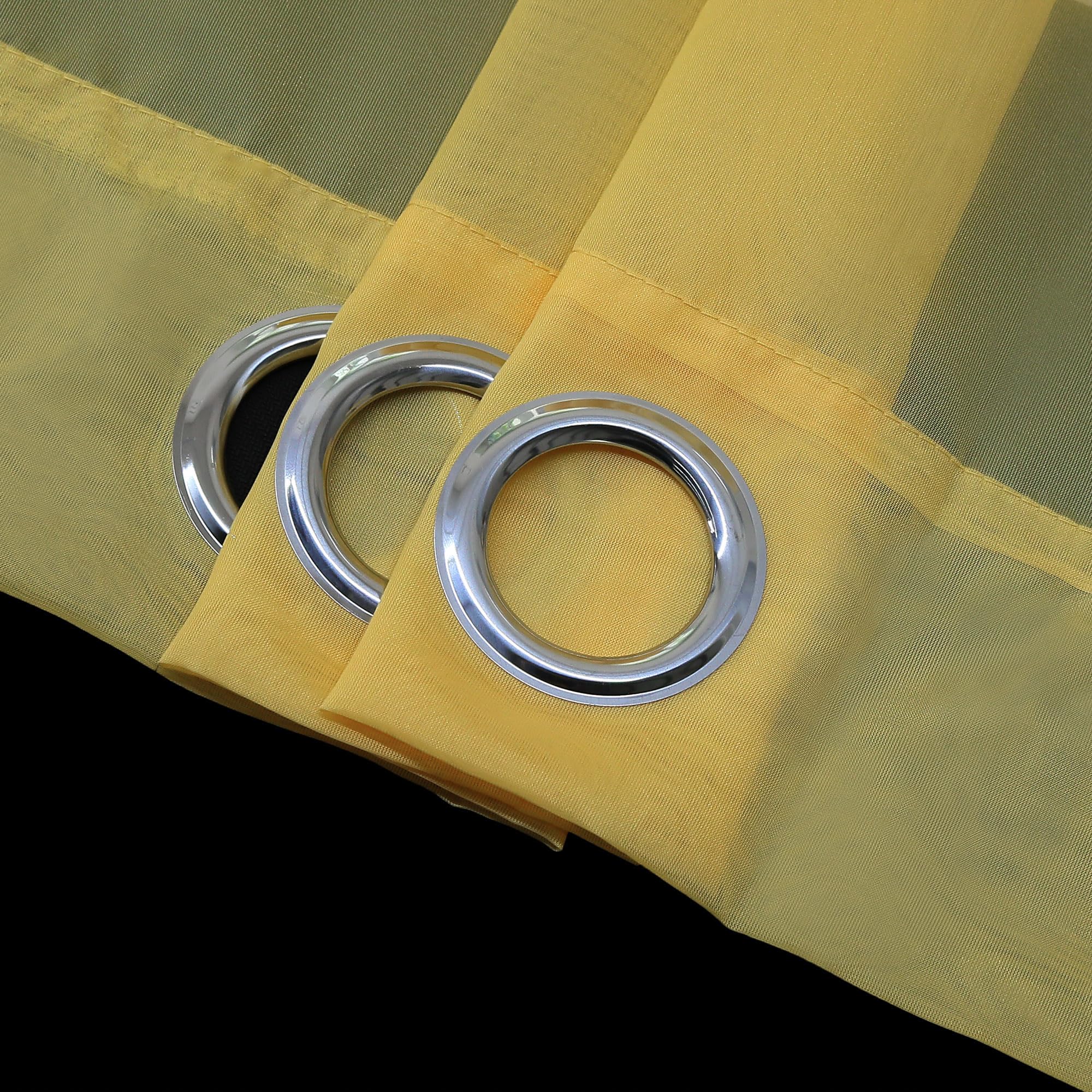 Yujiao Mao Voile Gardine - Transparenter Vorhang Mit Blumenmuster 140x145cm