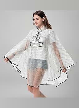 Amazon | [Hnonoxy] レインポンチョ 透明 大きいサイズ ポンチョ