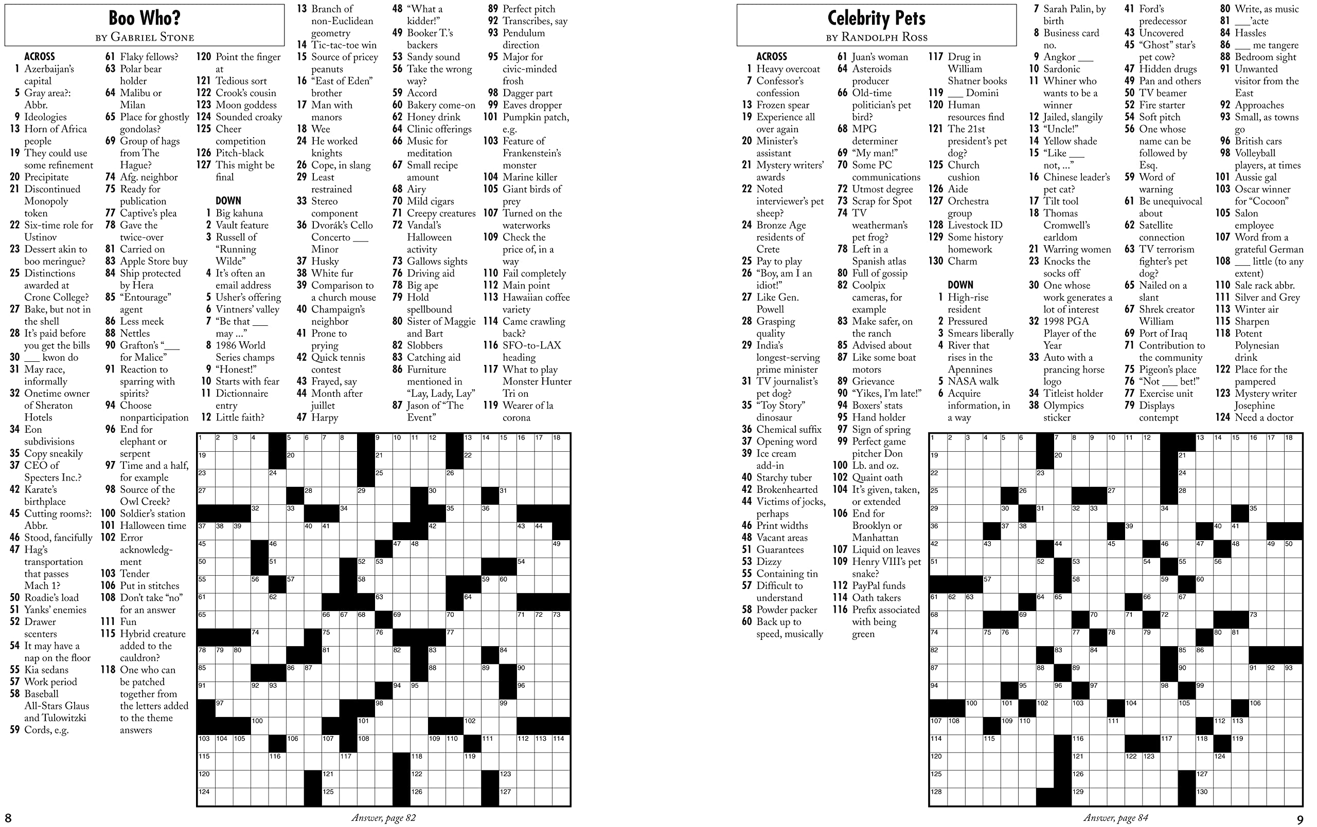 The Wall Street Journal Premium Sunday Crosswords: 72 AAA-Rated Puzzles (Wall Street Journal Crosswords, 4) - Image 3