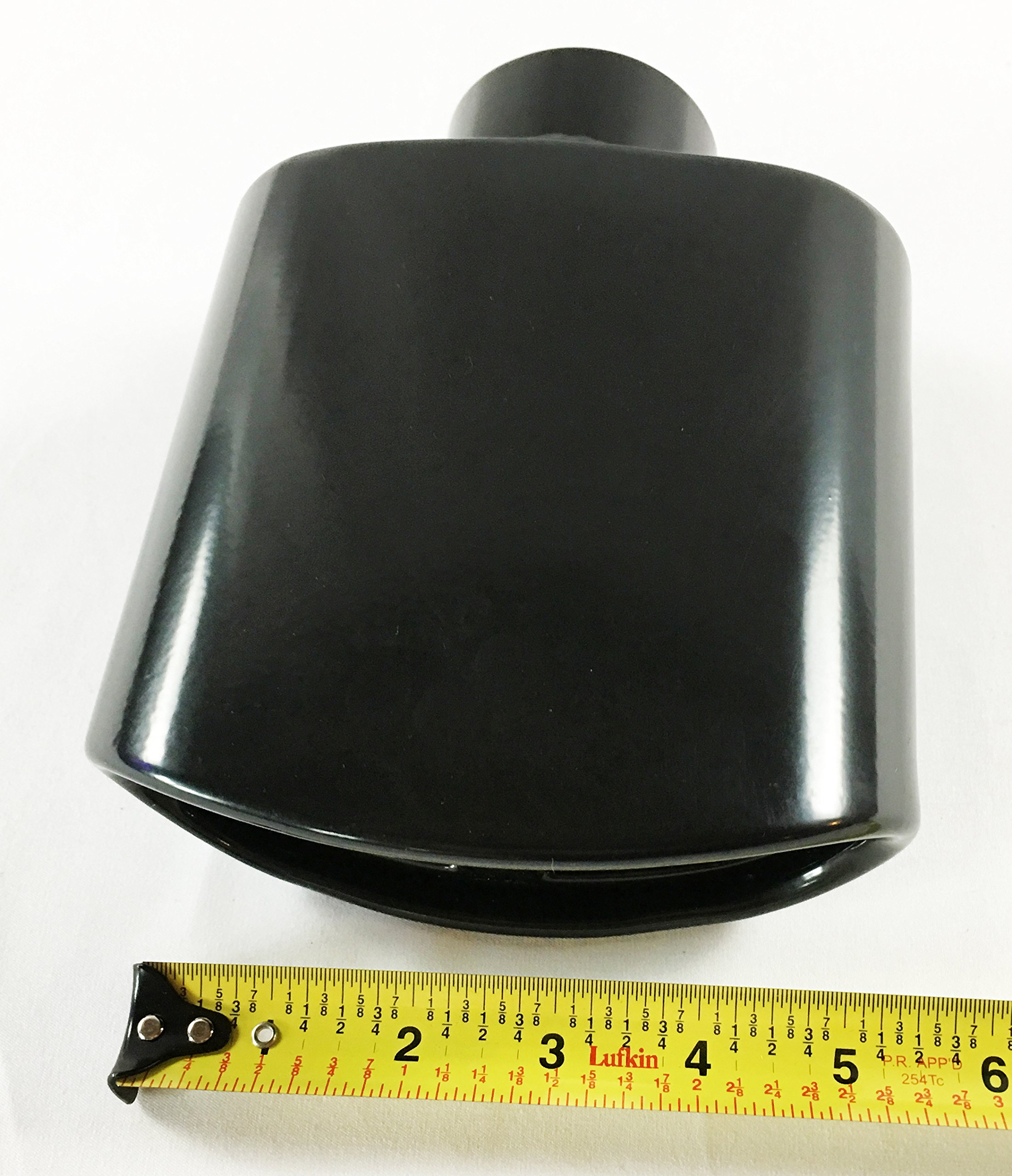 Wesdon Exhaust Tip - 2.25 Inch Inlet, 5.50x3.0 Inch Oval, Gloss Black 304 Stainless Steel, Resonated Double Wall - View #5