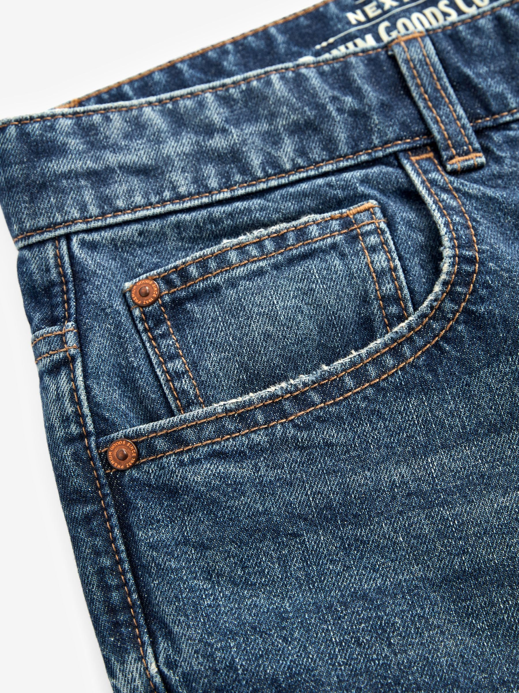 NEXT Mężczyźni Jeansy Authentic o luźnym kroju ze 100% bawełny