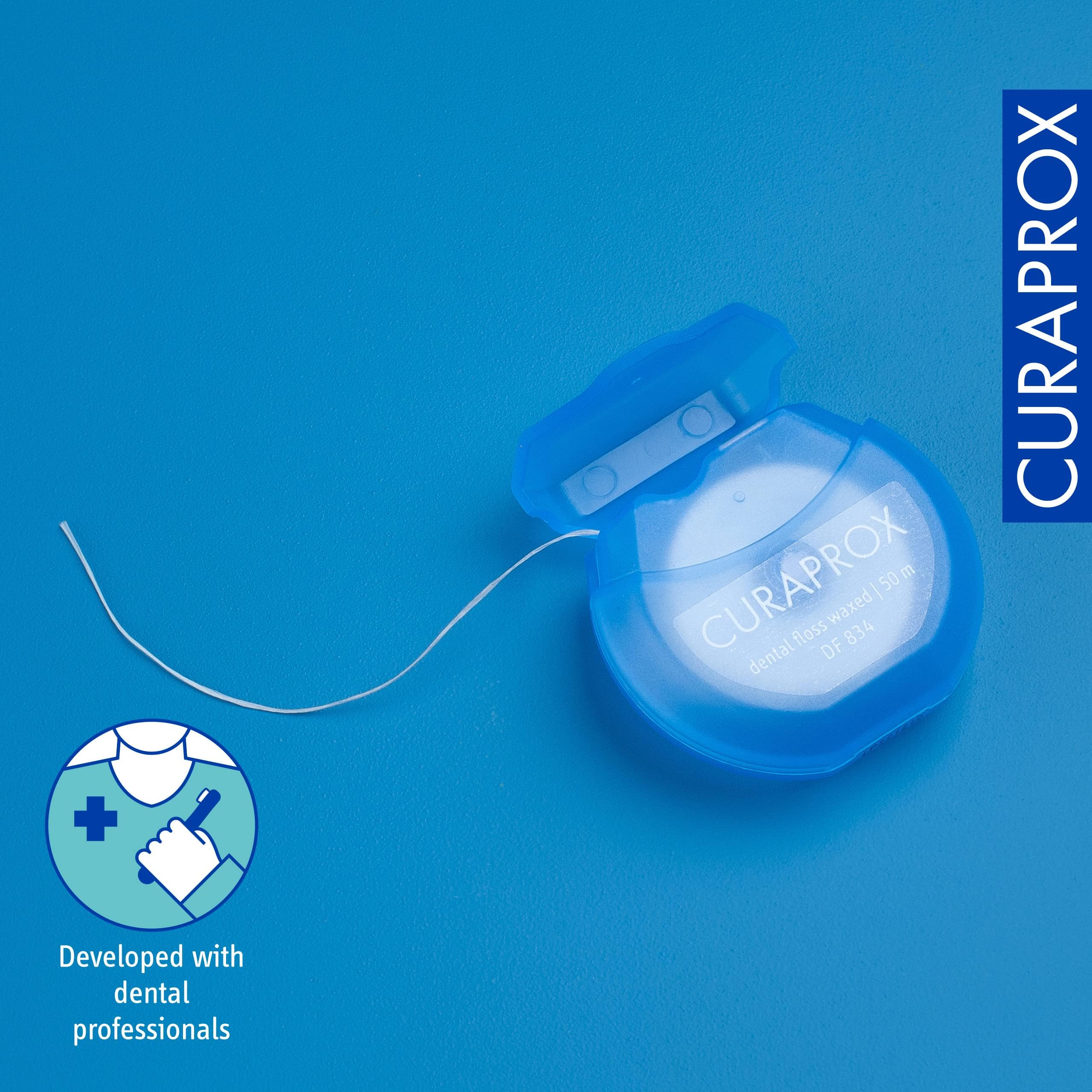 Amazon.com : Curaprox DF 834 Dental Floss – Waxed Floss with Mint