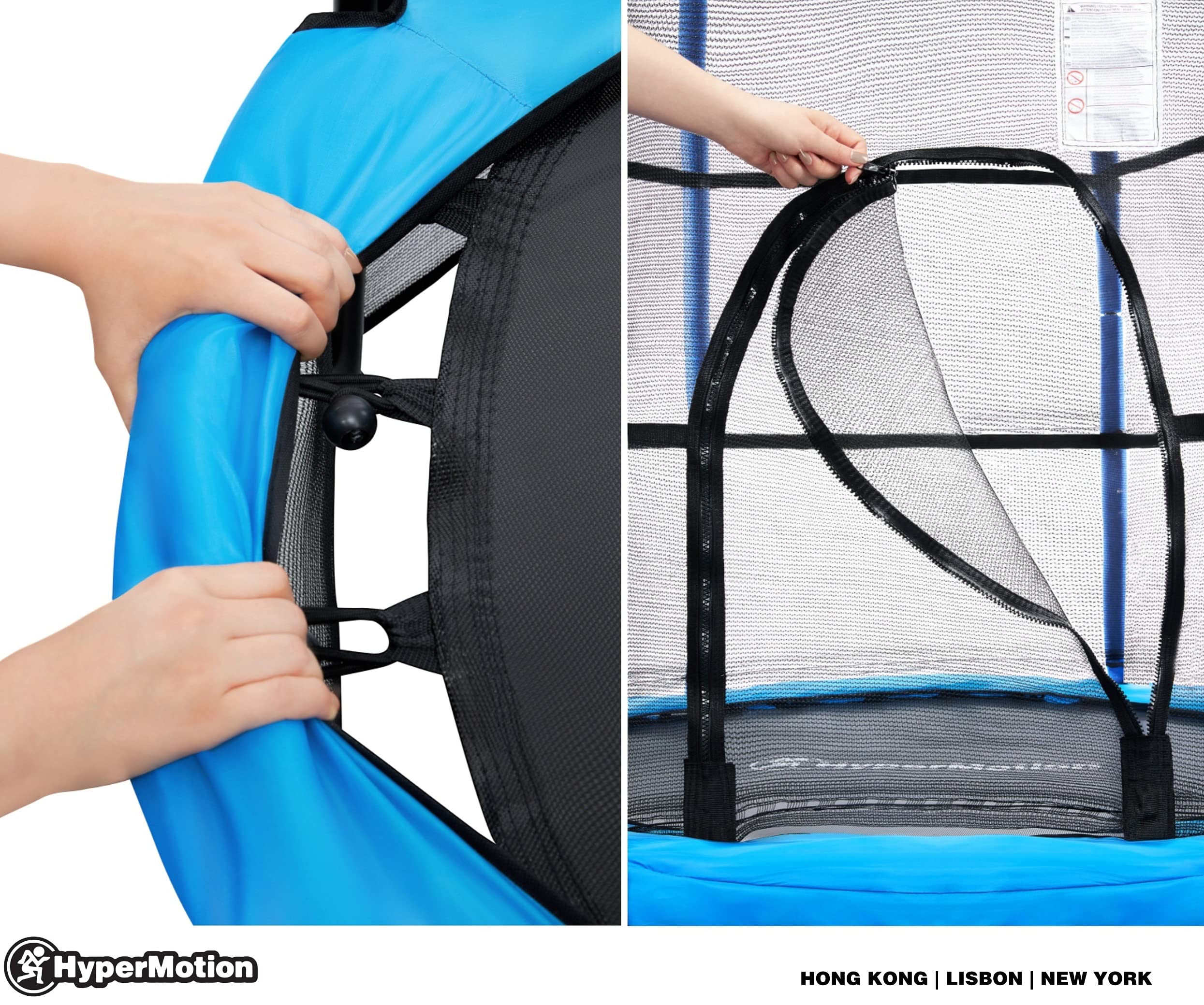 HyperMotion Trampolino per bambini di età minima 3 anni e adolescenti, per saltare, fare sport, per interni, appartamenti, esterni, giardino