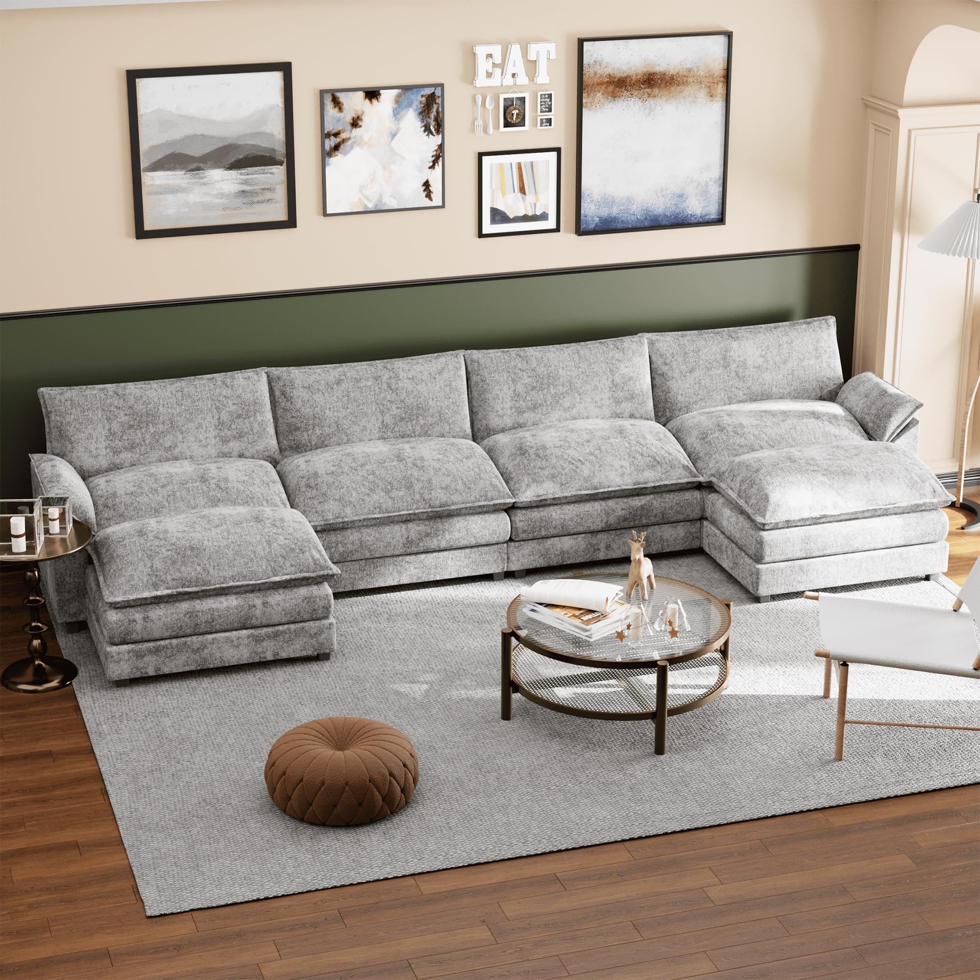 Shahoo U-Shaped Chenille Couch