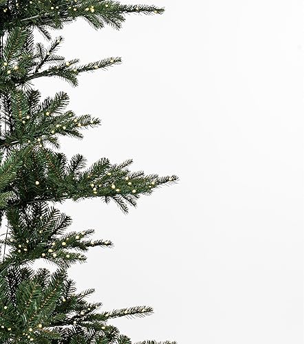 Miniatura 4 de Vickerman Árbol de Navidad artificial Yukon de 9 x 65 pulgadas con 1050 luces LED de bajo voltaje de 0.157 in, ramas con bisagras de metal,