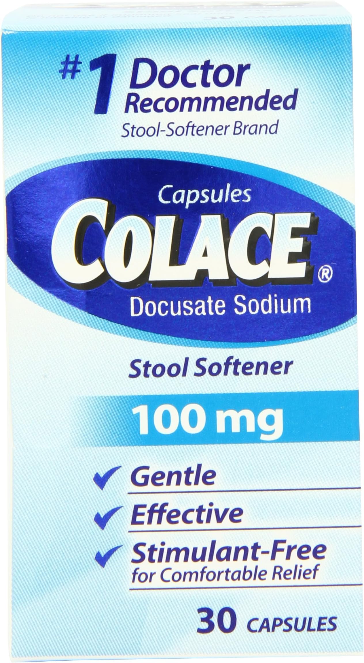 Colace100mg, 30-count Boxes (Pack of 2)