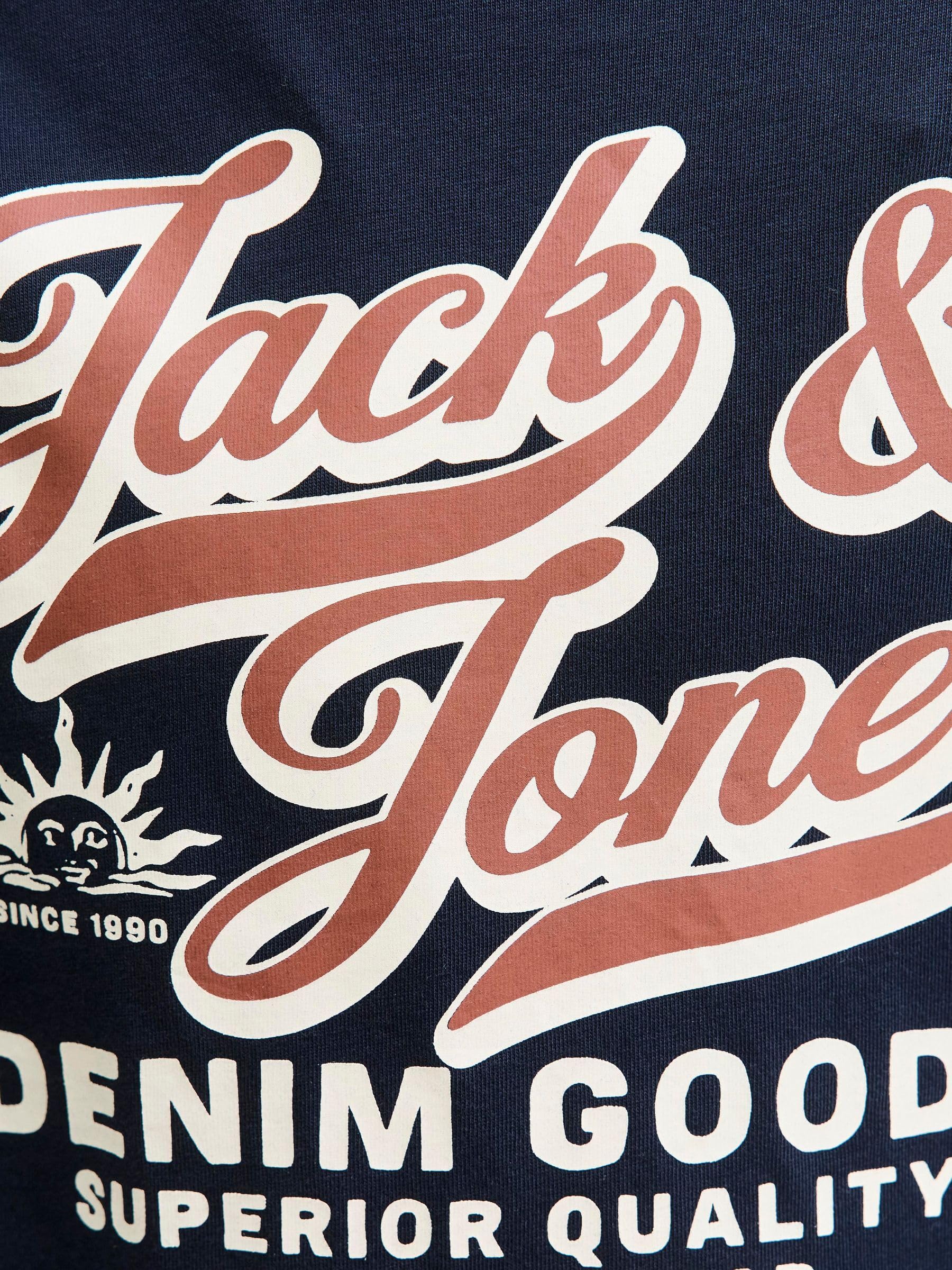 JACK & JONES Jjelogo Tee Ls O-NEC 2 Col Aw25 Noos JNR Jjelogo T-Shirt Ls O-NEC 2 Col Aw25 Noos JNR Homme (Lot de 1)