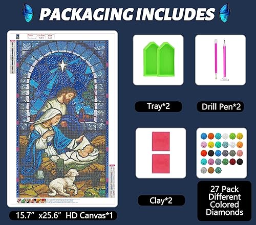 Miniatura 6 de Kits de pintura de diamante 5D para bricolaje para adultos, tamaño grande, arte de diamante completo con taladro, diamantes de imitación pegados,