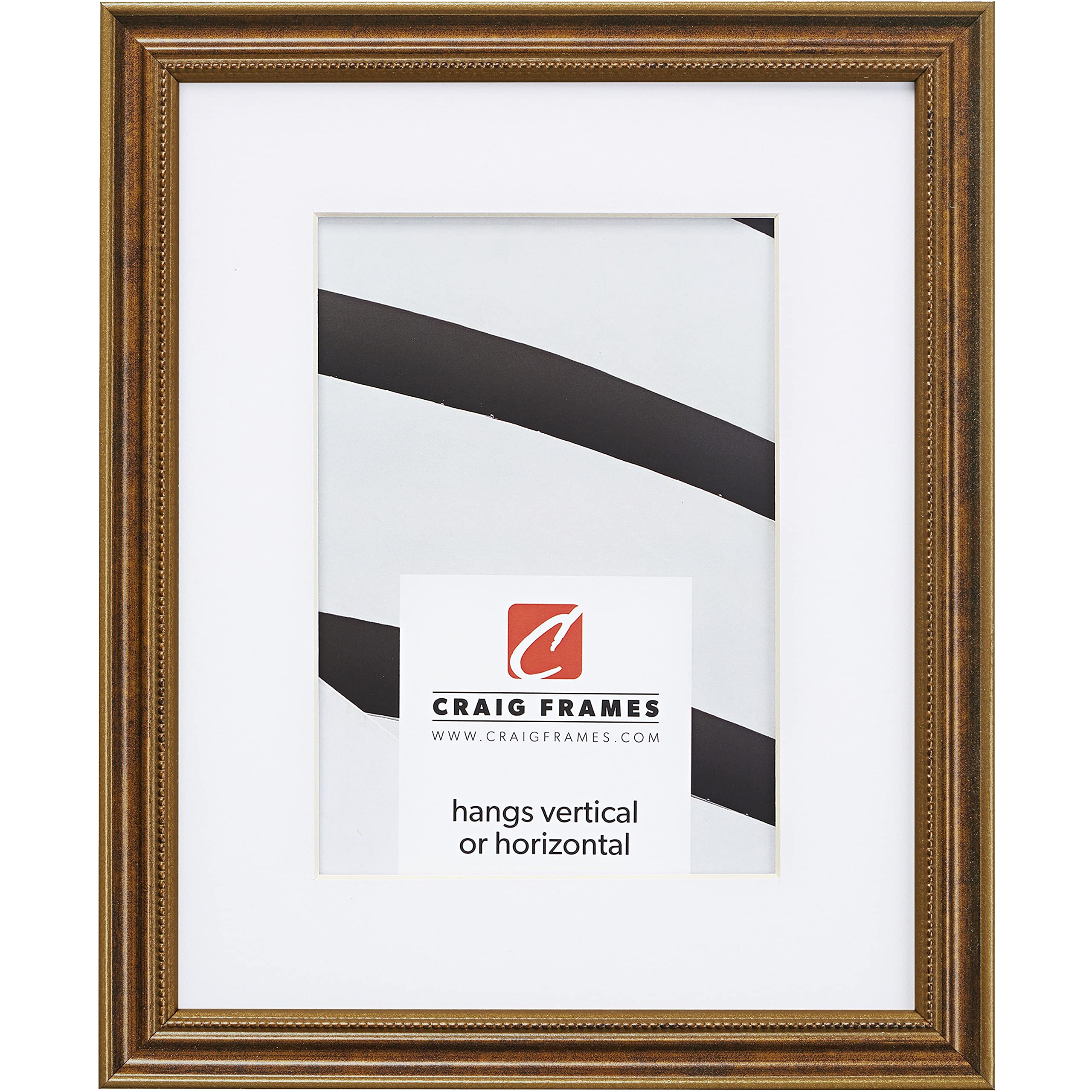 craig frames 314br 18 x 24 inch ornate bronze picture frame matted to display a 12 x 18 inch photo